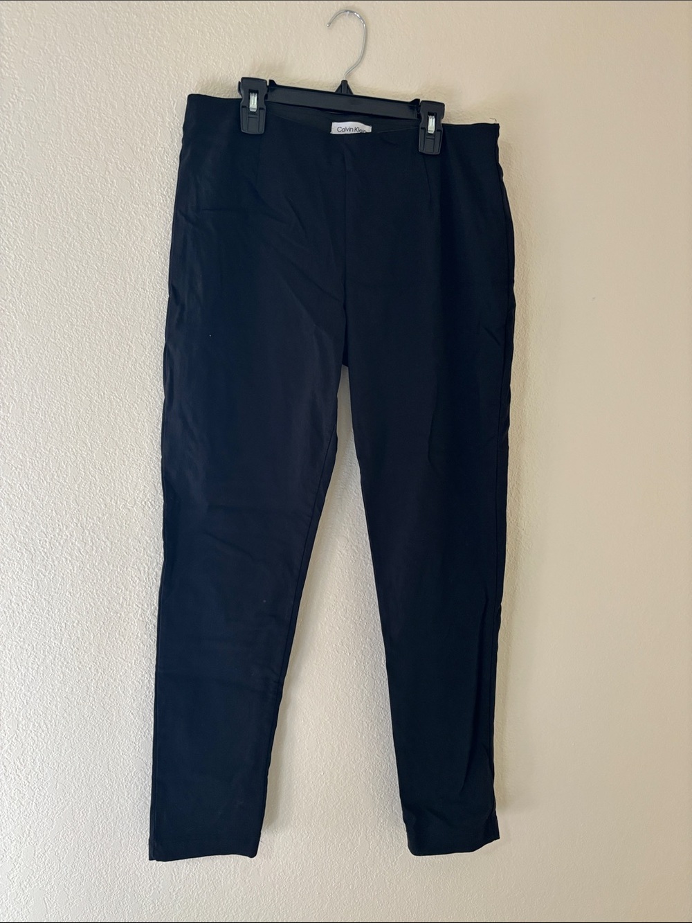 Calvin Klein Black Tailored Women's Dress Pants elastic waist sz 10